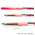 Pincel Acrílico nº2 Rosa Helen Color 100% Kolinsky