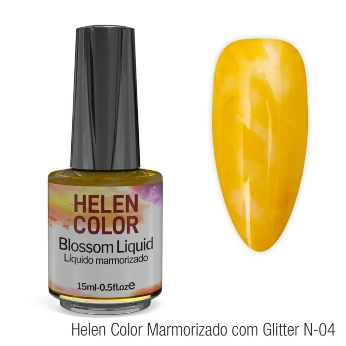 Líquido marmorizado Helen Color 15ml - Com Glitter - N-04 - Imagem 1