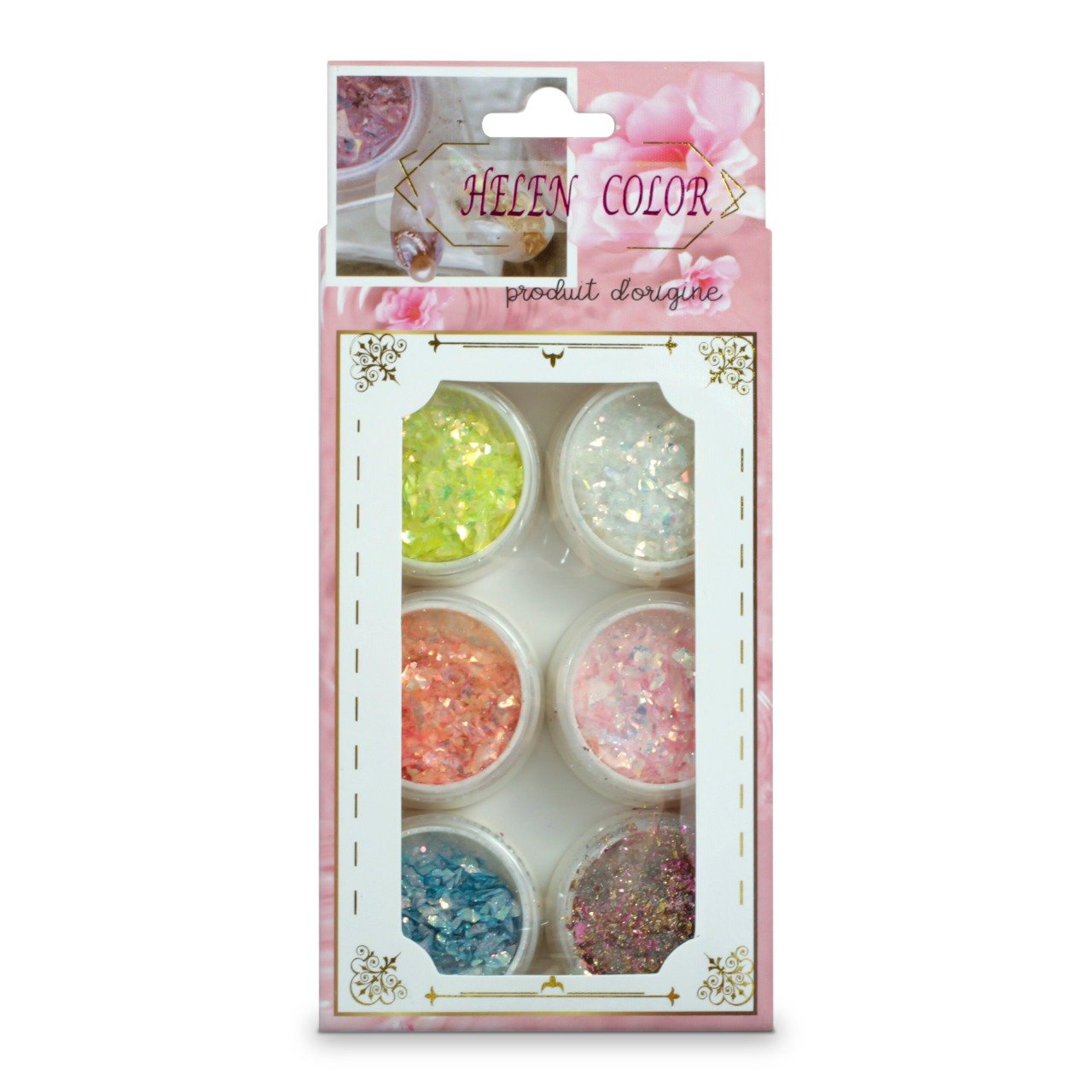 14b5fc27-5ed2-4d67-bcab-088f94e03e8c.jpg Caixa Glitter Estilo Flakes Helen Color - Imagem 1