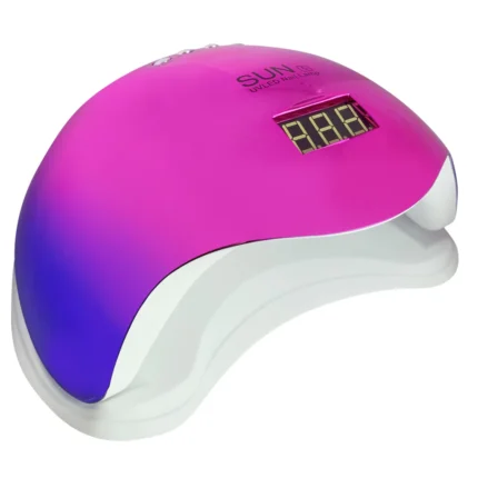 Cabine de unha Sun 5 Cromada 48w Profissional Rosa e Azul