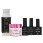 Combo Charms Beauty - Ph Balancing, Bonder, Top Coat, Pó Acrílico e Monomer