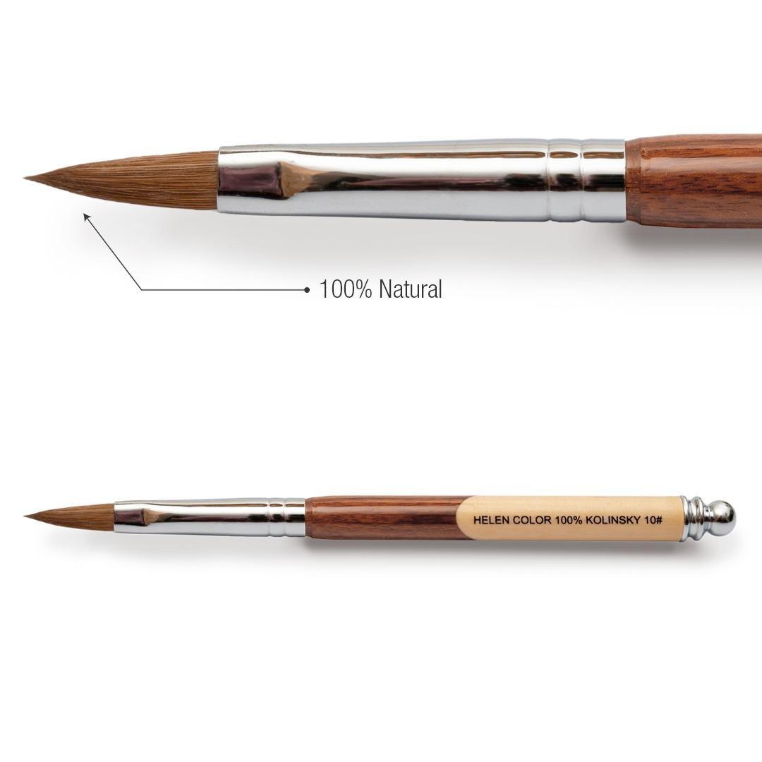 IMG-20210413-WA0026.jpg Pincel Acrílico nº10 Cabo de Madeira Helen Color 100% Kolinsky - Imagem 1