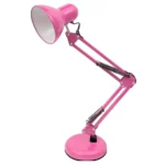 Luminária articulada com base para mesa - Rosa