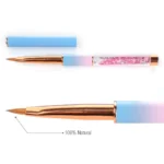 Pincel Acrílico nº2 3D Azul e Rosa Helen Color 100% Kolinsky