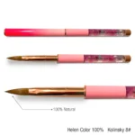 Pincel Acrílico nº8 Rosa Helen Color 100% Kolinsky