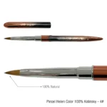 Pincel Acrílico n°4 Helen Color 100% Kolinsky