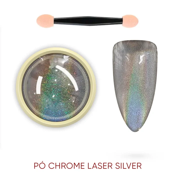 Pó Chrome Helen Color - Laser Silver - Imagem 1