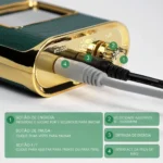 Lixadeira Elétrica LUGX 35000pm Portátil - Verde - Imagem 3