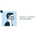 Máscara tripla descartável com proteção bacteriana com clipe nasal (50 unidades) - Imagem 3