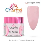 Pó Acrílico Charms Beauty - Pure Pink - 40g (secagem lenta)
